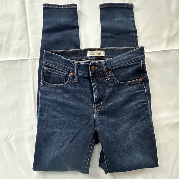 Madewell Denim - Madewell 9” high rise skinny dark wash denim jeans women’s 25‎